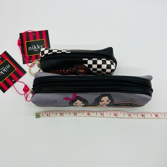 NIKKY BY NICOLE LEE SET OF 2 TRAVEL/COSMETIC ZIPPERED POUCHES NWT - Picture 10 of 14
